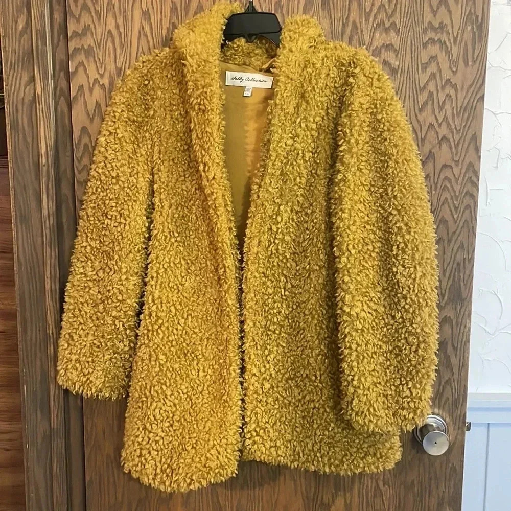 Mustard Teddy Coat M
